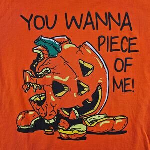 Halloween Jack O Lantern Novelty Graphic T-Shirt Size S Unisex Boys Girls